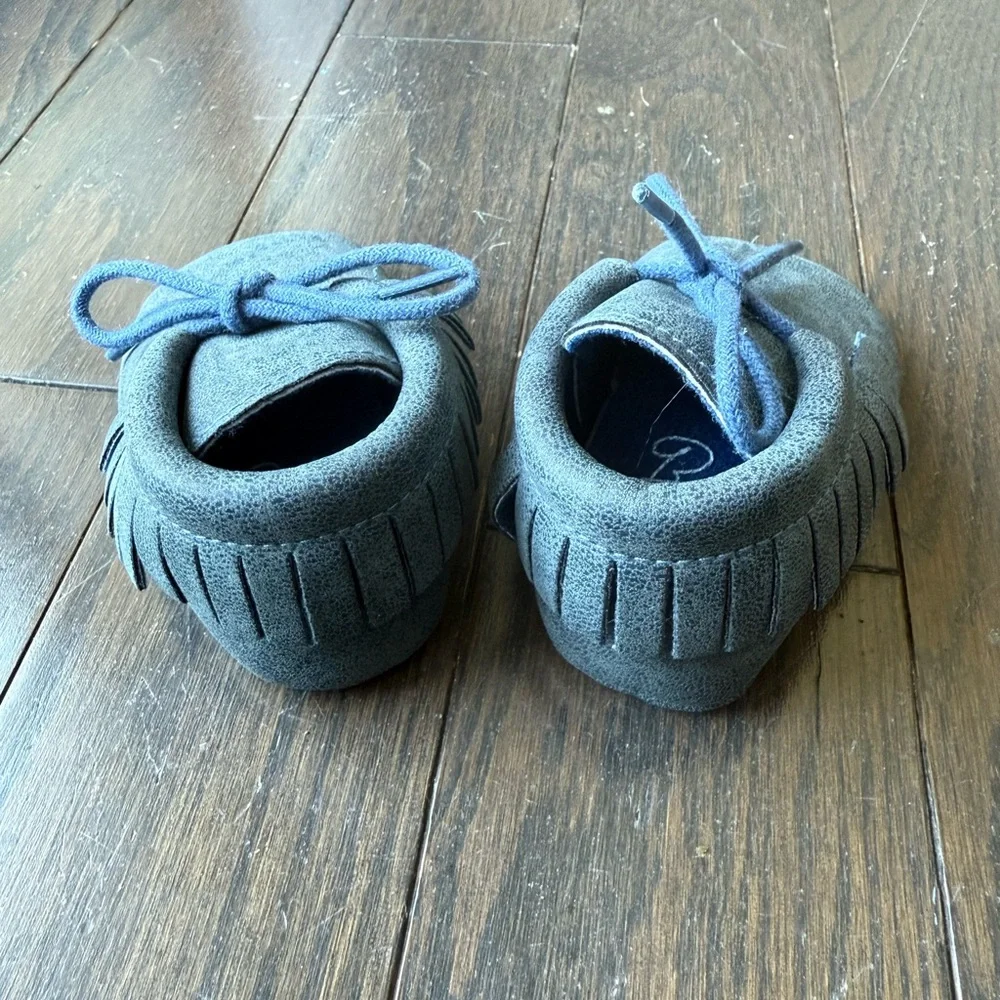 Stylish Blue Kids Moccasins
